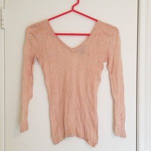 Heart Moon Stars Silk & Cashmere LS Shirt Sz S